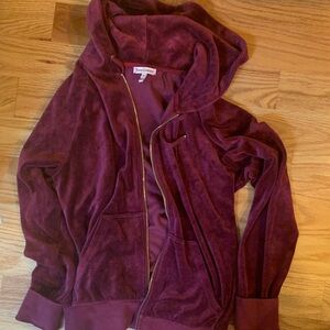 Juicy Couture Maroon Velour set